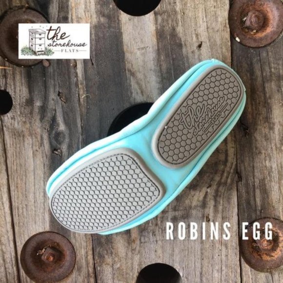 🦄NIP🦄 THE STOREHOUSE BALLET FLATS ROBINS EGG BLUE 6 Turquoise - Picture 9 of 16